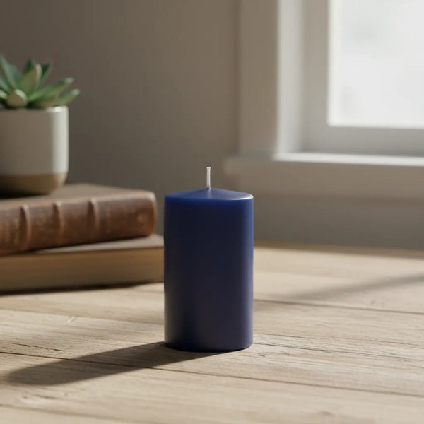 Vela Decorativa Color Azul | 6x9 | 2pack Azul Vela Azul 6x9