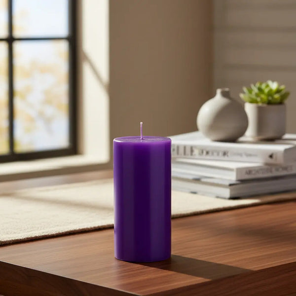Vela Decorativa Color Violeta/ Morado | 5x13 | 2pack Violeta Vela Violeta 5x13