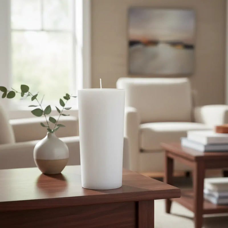 Vela Decorativa Color Blanco | 5x13 | 2pack Blanco Vela Blanca 5x13